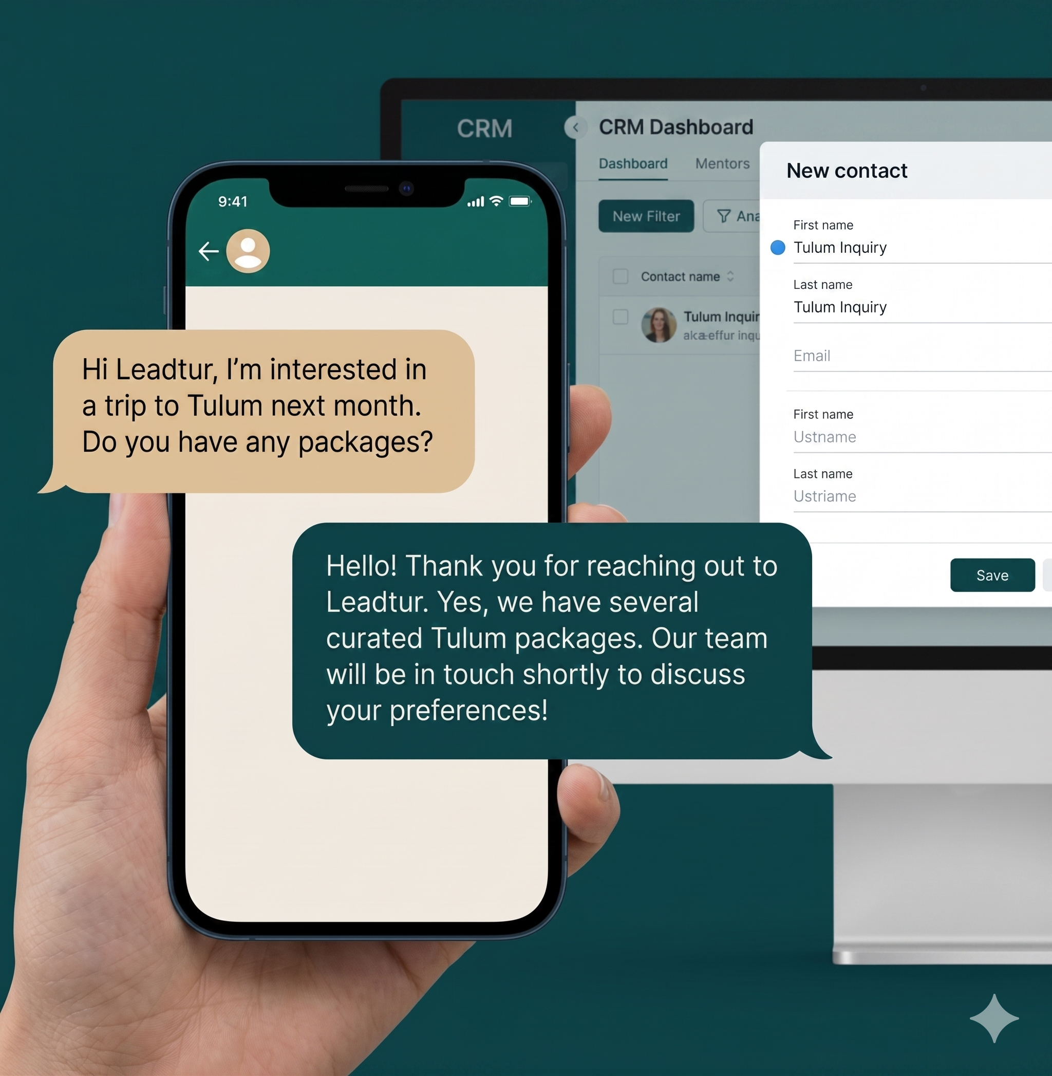 Leadtur Dashboard App Interface